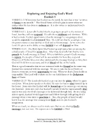 Exploring and Enjoying God's Word Ezekiel 3