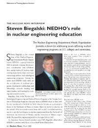 Steven Biegalski: NEDHO's Role in Nuclear