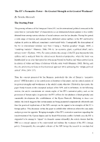 The EU's Normative Power