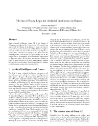 The Use of Fuzzy Logic for Artificial Intelligence in Games
