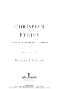 Christian Ethics