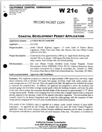 Coastal Development Permit Application