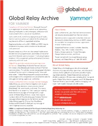 Global Relay Archive for YAMMER Compliance & Control for Yammer