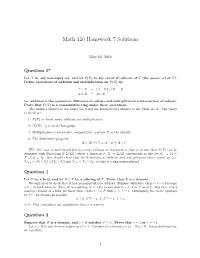 Math 120 Homework 7 Solutions