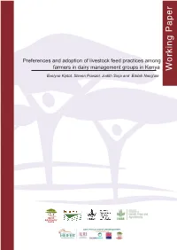 Preferences and Adoption of Livestock Feeding Practices Dairy Kenya Final