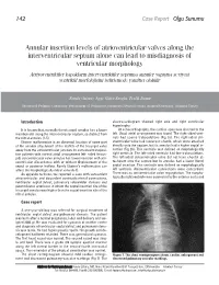 Annular Insertion Levels of Atrioventricular Valves Along The