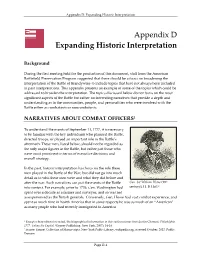 Appendix D Expanding Historic Interpretation