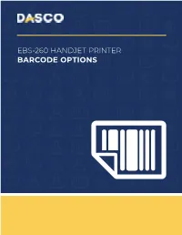 EBS-260 Barcode Options