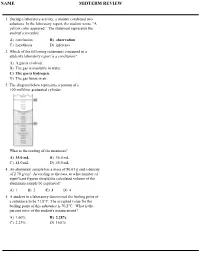 Name Midterm Review