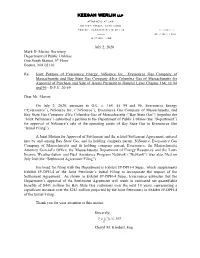 Net Benefits Filing for Eversource Acquisition of Columbia Gas Of