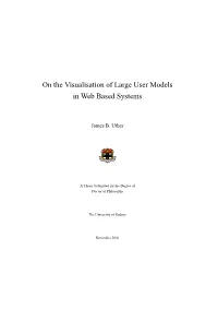 On the Visualisation of Large User Models in Web Based Systems