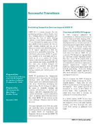 Sustaining Supportive Services Beyond HOPE VI