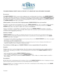 Website and Social Networking Disclaimer