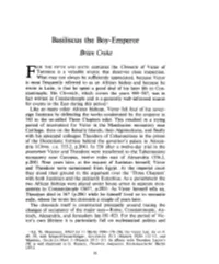 Basiliscus the Boy-Emperor , Greek, Roman and Byzantine Studies, 24:1 (1983:Spring) P.81