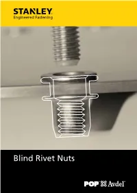 Blind Rivet Nuts Blind Rivet Nuts Easily Adaptable for Your Materials and Production Processes