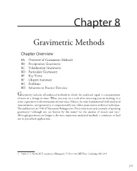 Chapter 8: Gravimetric Methods