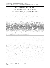 Diet Composition and Overlap in a Montane Frog Community in Vietnam