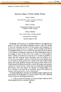 Extreme Classes of Finite Soluble Groups