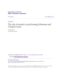 The Role of Narrative in Performing Schumann and Chopin's Music