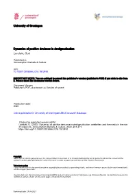 University of Groningen Dynamics of Positive Deviance In