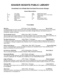 An Annotated Listing of Book Sets