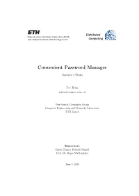 Convenient Password Manager
