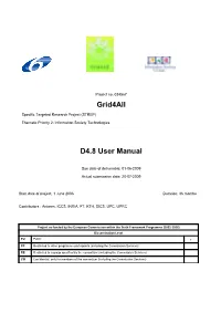 Grid4all D4.8 User Manual