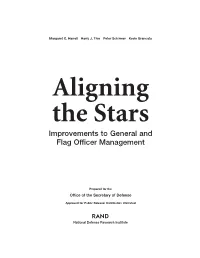 Improvements to General and Flag Officer Management