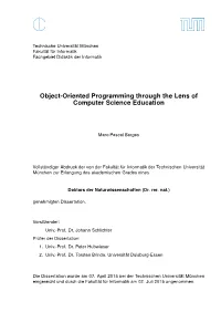 Object Orientation Through the Lens of Computer Science Education with Some New Implications from Other Subjects Like the Humanities