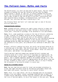The Pollard Case: Myths and Facts