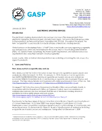 White Paper on E-Cigarettes