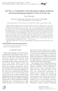 Zen Fish: a Consideration of the Discordance Between Artifactual and Zooarchaeological Indicators of Thule Inuit Fish Use
