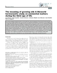 A Lifeworld Hermeneutic Study on Existential Matters During the Third