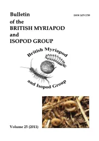 Bulletin of the British Myriapod and Isopod Group 25:14-36
