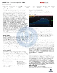 CVS Health Corporation (NYSE: CVS) Sector: Healthcare Target Price Current Price 52 Week High 52 Week Low P/E Market Cap
