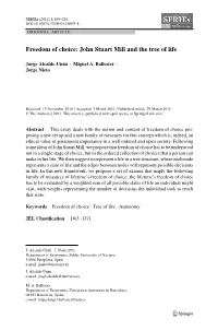 Freedom of Choice: John Stuart Mill and the Tree of Life
