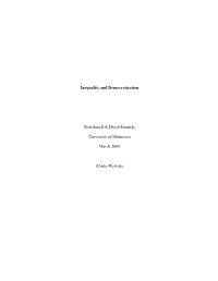 Inequality and Democratization