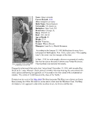 Name: King Levinsky Career Record: Click Alias: Kingfish Levinsky Birth
