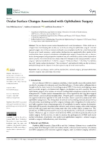 Ocular Surface Changes Associated with Ophthalmic Surgery