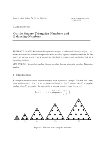 On the Square-Triangular Numbers and Balancing-Numbers