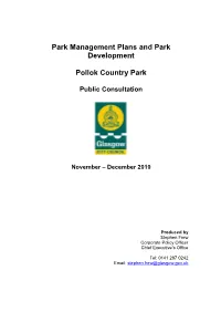 Park Management Plans and Park Development