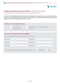 Power of Attorney Application Form