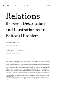 Relations Between Description and Illustration As an Editorial Problem