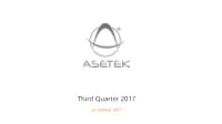 Third Quarter 2017