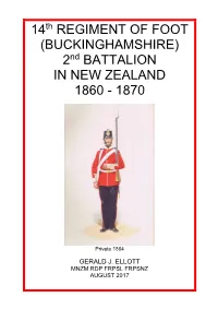 14Th Regiment in NZ