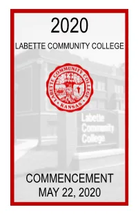 2020 Commencement Program