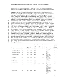Appendix S1. Species for Which Mean Vessel Length Data Have Been