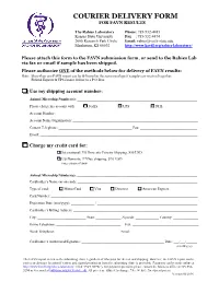 Courier Delivery Form for Favn Results