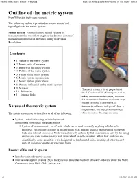Essence of the Metric System