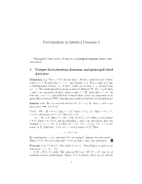 Factorization in Integral Domains I